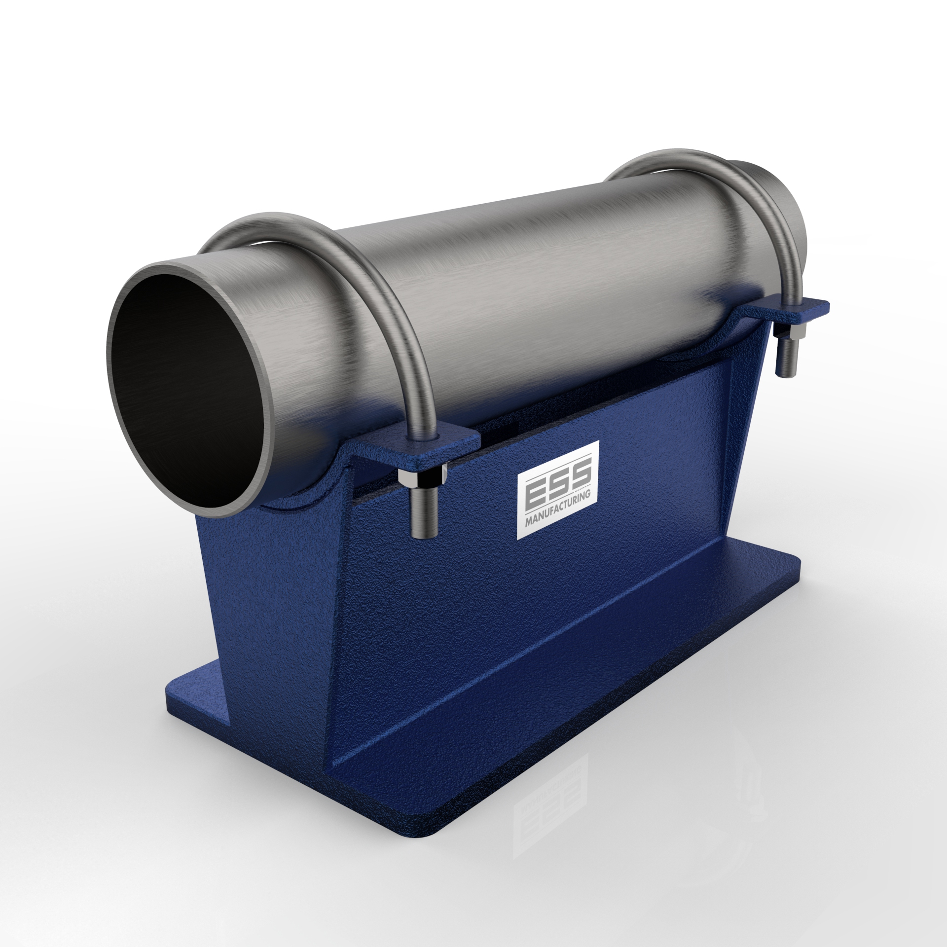 Double Upright Pipe Shoe with Gussets