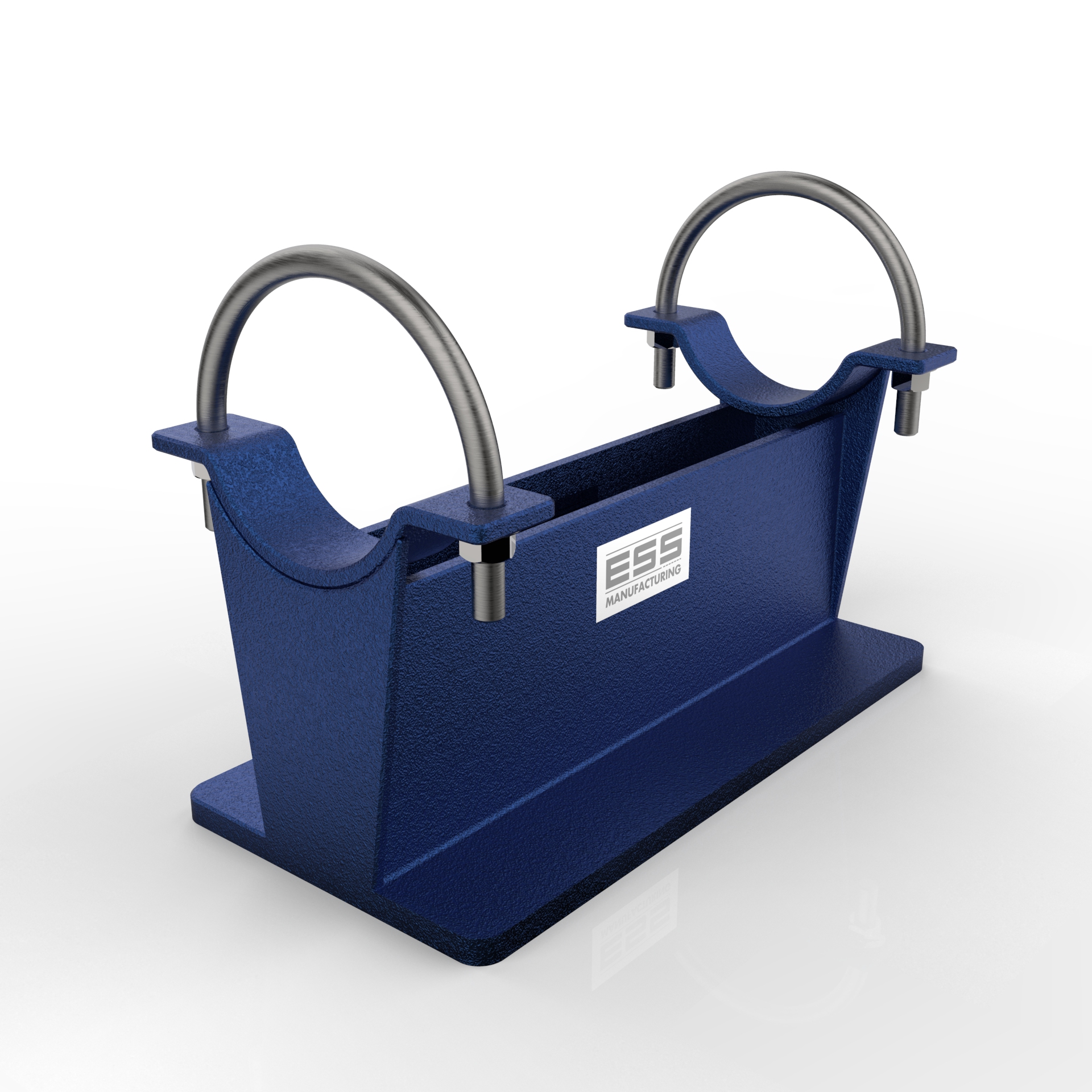 Double Upright Pipe Shoe with Gussets