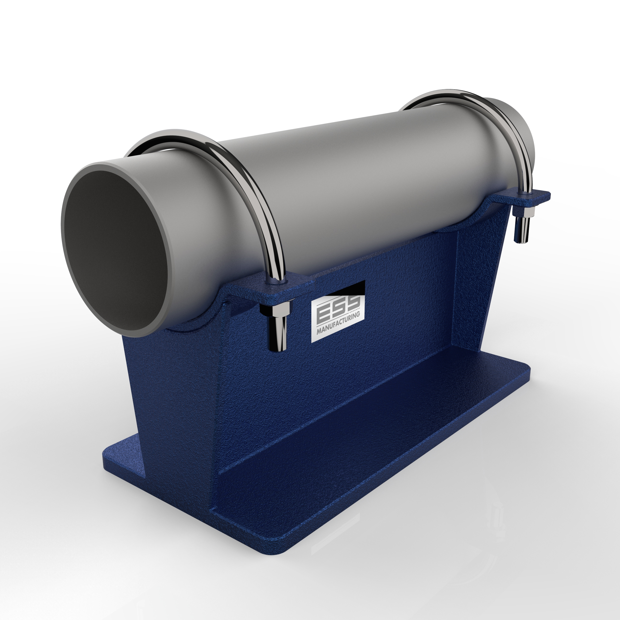 Split Beam Pipe Shoe with U-Bolts and Gussets